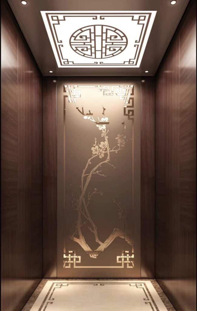 cabin thang may trang tri